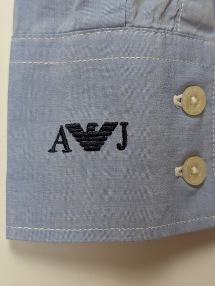 Chemise Armani Jean bleu uni taille M #265m