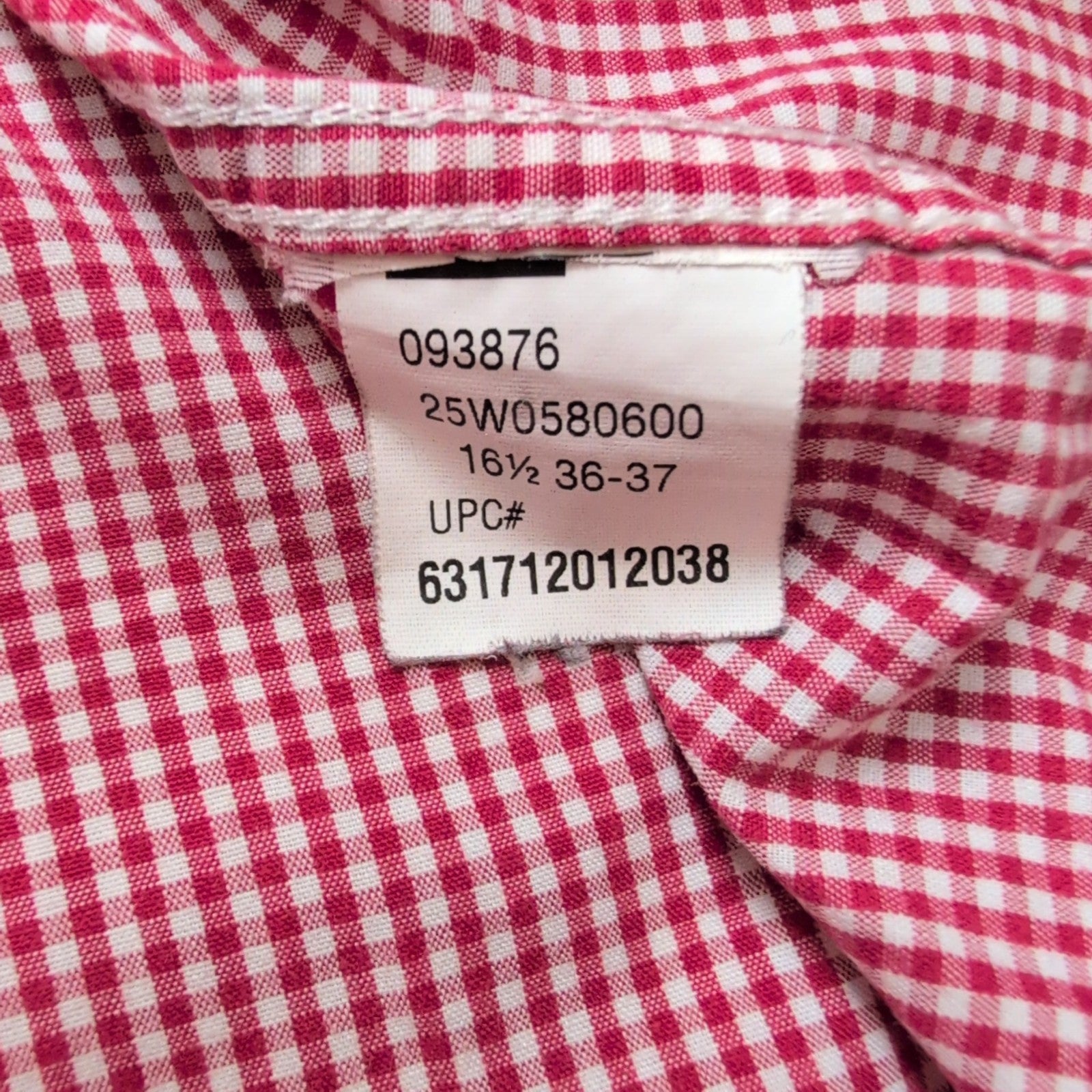 Chemise Chaps Rouge à Petits Carreaux 100% Coton Manches Longues - Taille L/XL