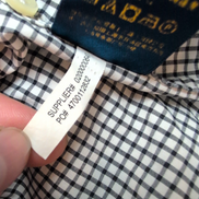Chemise Polo Ralph Lauren XL Carreaux Noir Col Blanc Sans Logo manches longues