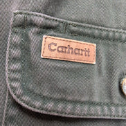 Chemise Carhartt XL Vert Foncé 100% Coton 2 Poches Workwear Vintage