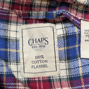 🐻 CHEMISE FLANELLE CHAPS M (M) CARREAUX FUCHSIA BLEU MARINE LOGO BRODÉ