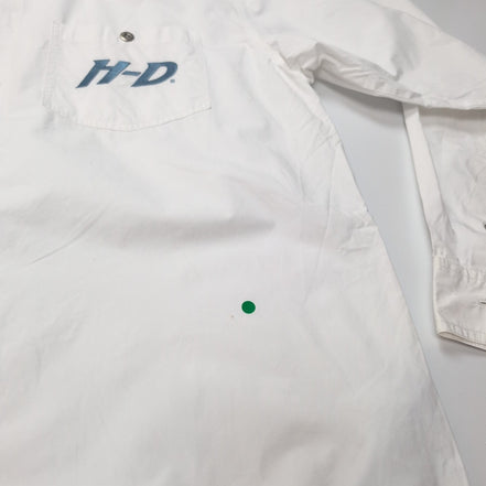 Chemise Harley-Davidson XL Blanche Brodée 100% Coton Boutons Métal HD
