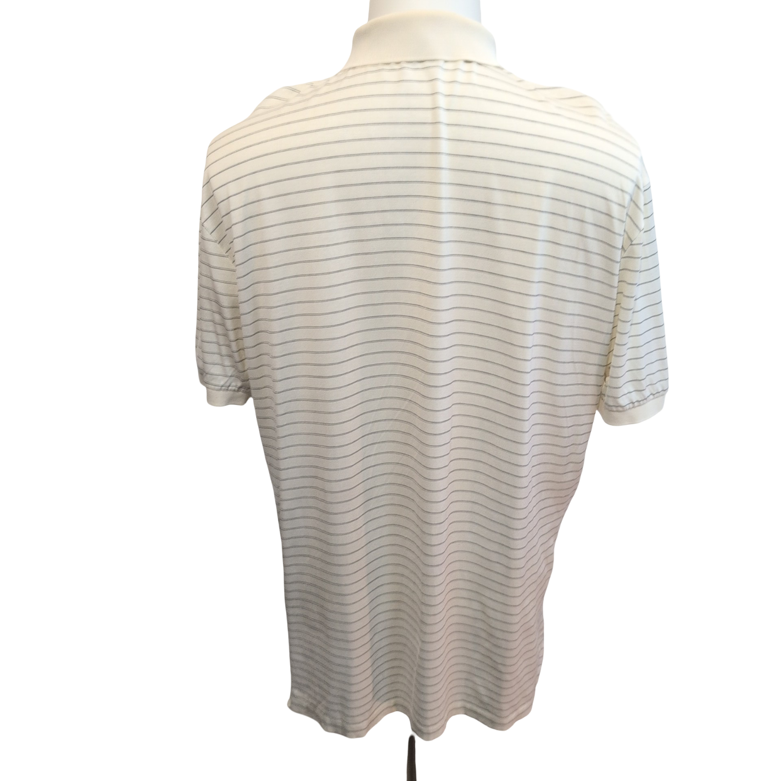Polo Ralph Lauren Homme L Blanc Cassé Rayures Noires Logo Noir Polo
