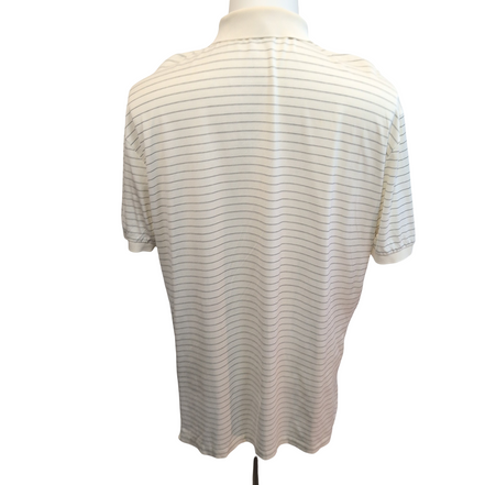 Polo Ralph Lauren Homme L Blanc Cassé Rayures Noires Logo Noir Polo