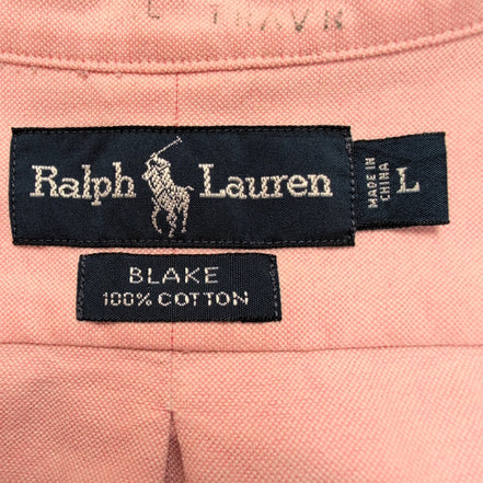 Chemise Ralph Lauren L Rose Uni Oxford Coton Logo Marron Manches longues