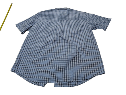 Chemise CHAPS manches courtes bleu à carreaux taille XL #233msch