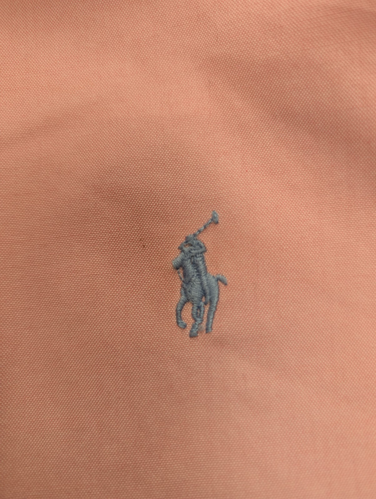 Chemise Polo Ralph Lauren Custom Fit Rose Pâle Logo Bleu Ciel  Taille L