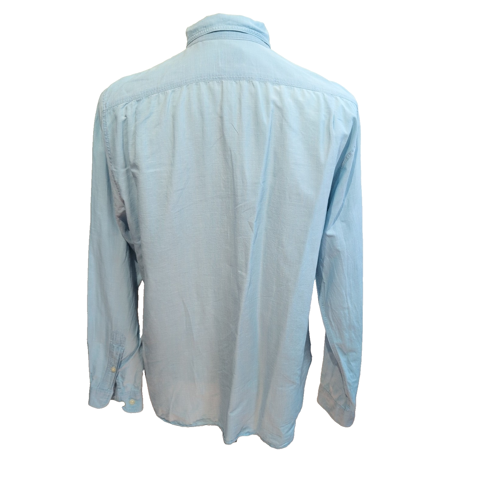 Chemise Lacoste Bleue Regular Fit 42 L Coton Lin Manches Longues