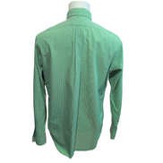 Chemise Ralph Lauren Classic Fit Homme M Vert Vichy Logo Rose Coton