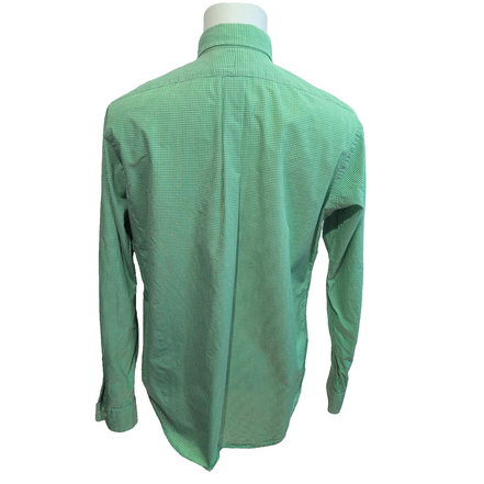 Chemise Ralph Lauren Classic Fit Homme M Vert Vichy Logo Rose Coton