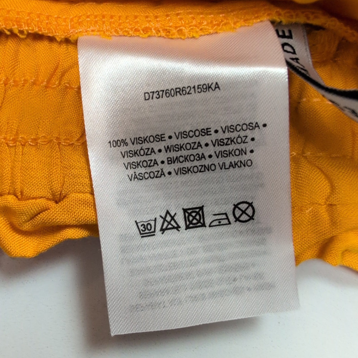Short Femme XS Fresh Made Jaune 100% Viscose Fluide Neuf