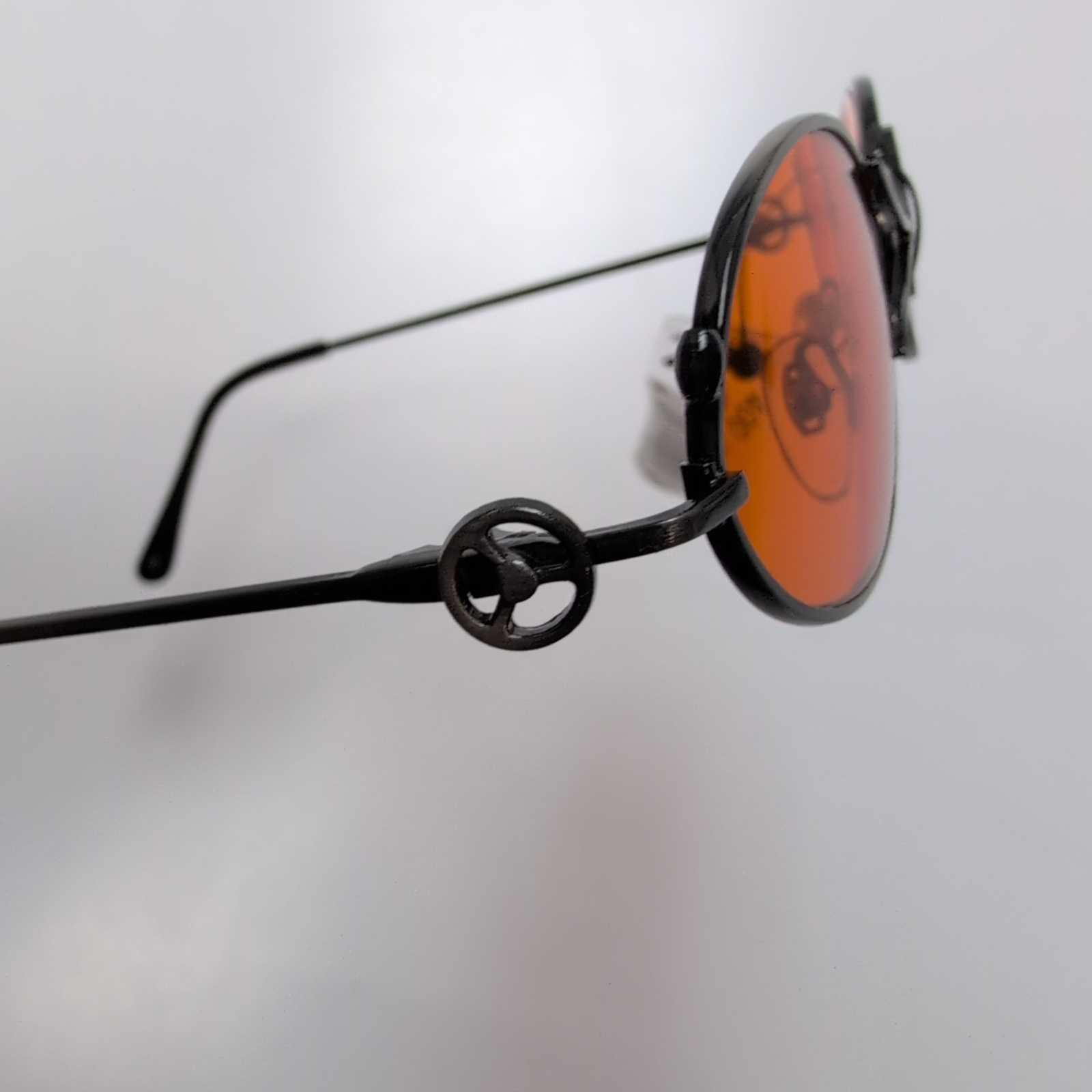 Lunettes de soleil Y2K Branches fines Acier brossé Déco Volant
