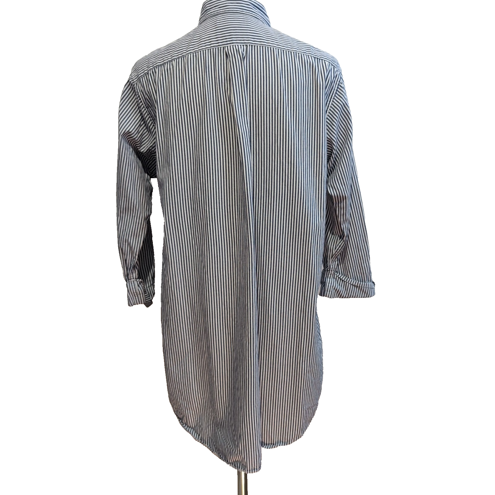 Chemise Lauren Ralph Lauren Femme M Bleu Marine Rayée Coton Logo RLL