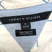 Chemise Tommy Hilfiger blanche à grands carreaux bleus Custom Fit M