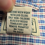 Chemise L.L. BEAN Homme XXL Bleu Blanc Rouge à Carreaux Manches Courtes Poche