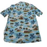 Chemise hawaïenne Georges palmiers manches courtes taille L