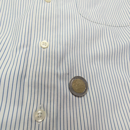 Chemise L.L. Bean rayée bleu manches longues homme taille L
