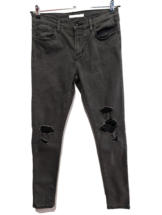Jean Levi's 710 Super Skinny Femme Noir W30 L30 T38 - Look Grunge