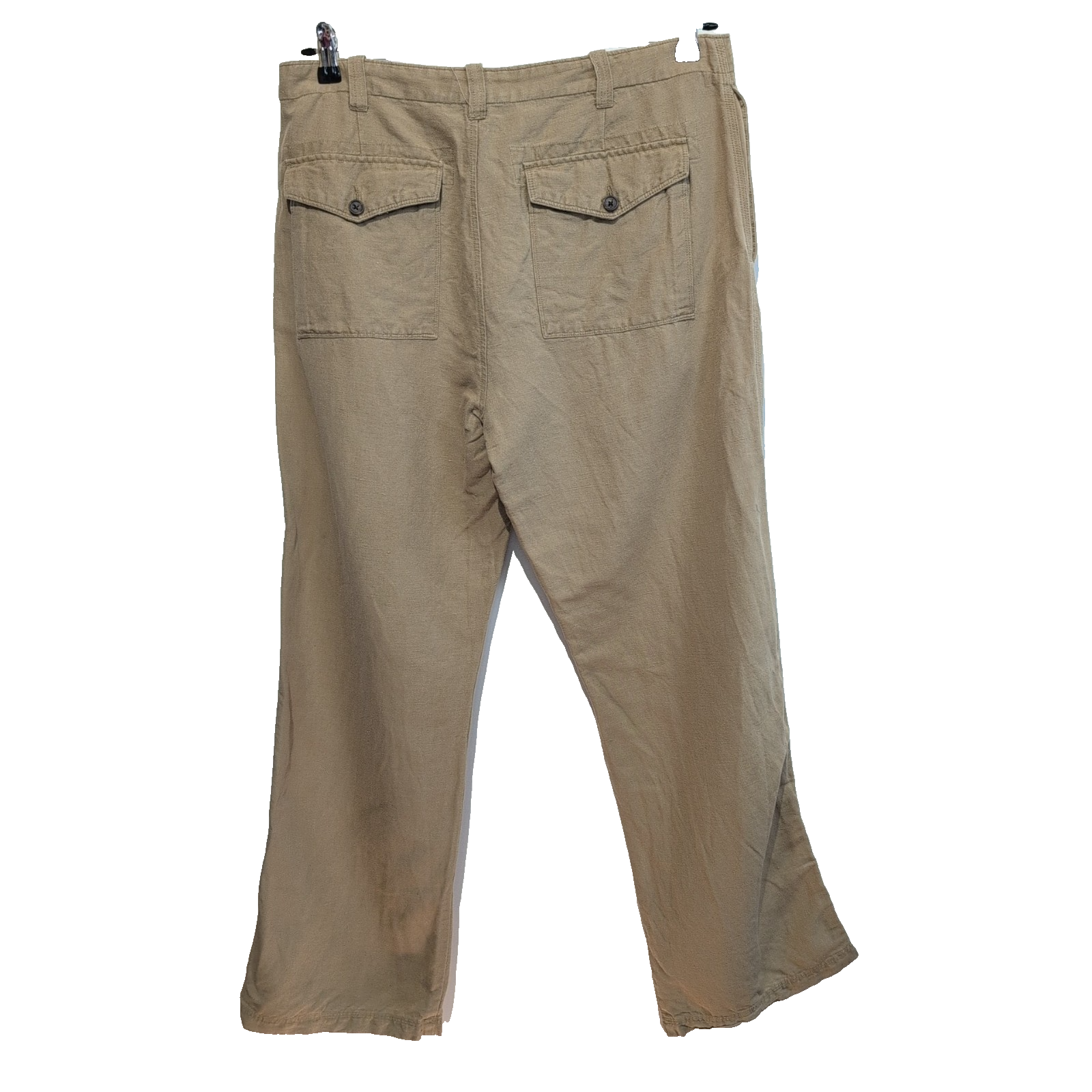 Pantalon Banana Republic Lin Coton Beige Chino Taille W34 L32