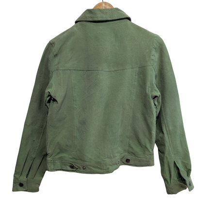 Veste cuir nubuck verte Rod's pour femme taille S #34c