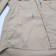 Chemise Carhartt XL Crème Ripstop Ventilée Workwear manches longues