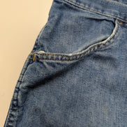 Jean Wrangler Homme Vintage Bleu W42 L29 Denim Pantalon Look Usé Distressed