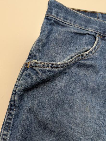 Jean Wrangler Homme Vintage Bleu W42 L29 Denim Pantalon Look Usé Distressed