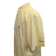 Chemise Ralph Lauren Classic Fit XL Jaune Carreaux Palmier Brodé manches courtes