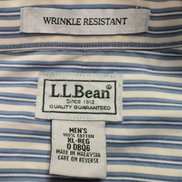 Chemise L.L. Bean à rayures bleues 1 poche taille XL
