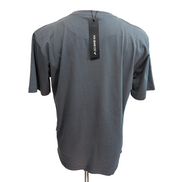 T-shirt VOI Jeans Co Taille L Gris Logo Brodé Doré 100% Coton Neuf Étiquette