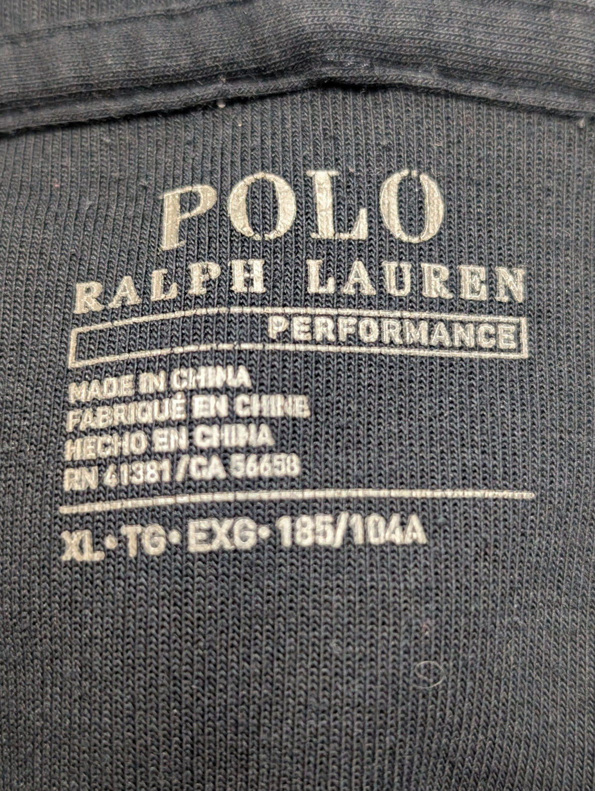 Veste à capuche Polo Ralph Lauren bleu marine zippé grand logo XL XXL