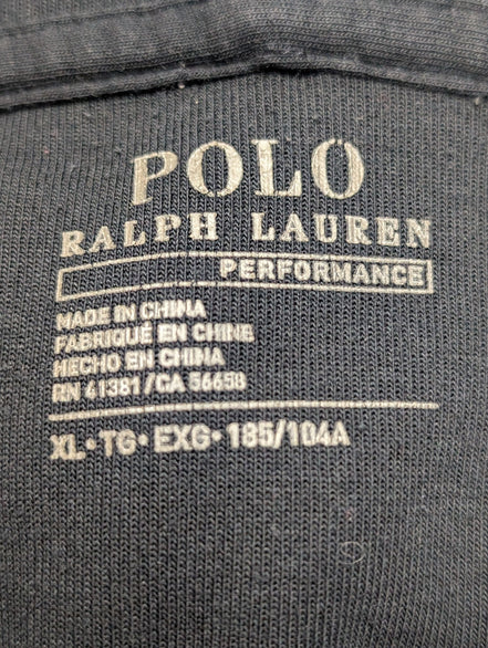 Veste à capuche Polo Ralph Lauren bleu marine zippé grand logo XL XXL