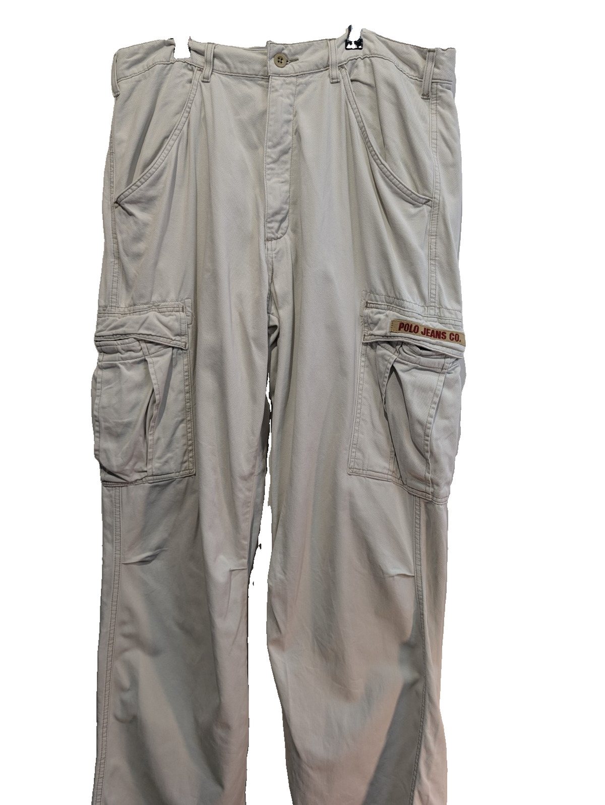 Pantalon cargo Polo Jeans Co Ralph Lauren W36 L34 crème poches militaire