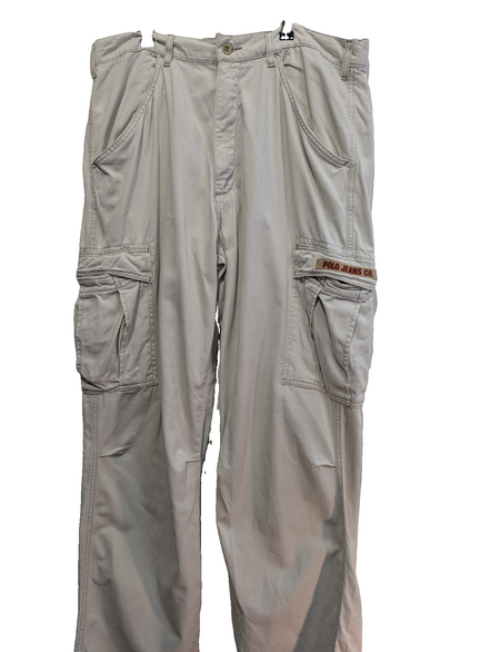Pantalon cargo Polo Jeans Co Ralph Lauren W36 L34 crème poches militaire