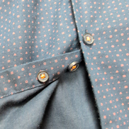 Chemise Denim & Flower Manches Longues Bleu Marine Motifs Coupe Cintrée T. XL