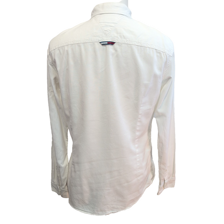 Chemise Tommy Hilfiger blanche manches longues Slim Fit S