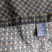 Chemise manches courtes Chaps Ralph Lauren L carreaux noir beige shirt