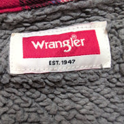 Surchemise Wrangler Flanelle Carreaux Rouge Sherpa Manches Longues Taille L