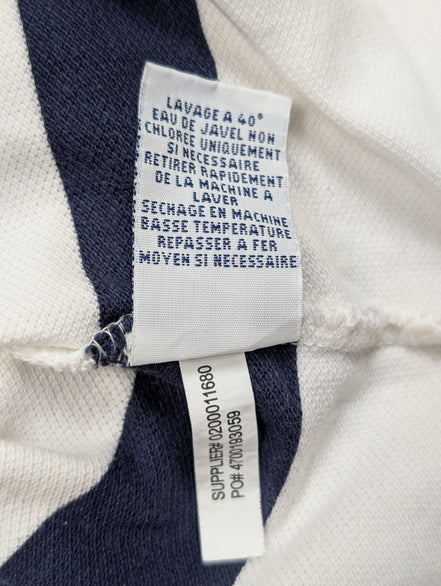 Polo rugby manches courtes Polo Ralph Lauren XXL rayures marine blanc Custom Fit