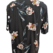 Chemise Hawaïenne NO BOUNDARIES Noire Fleurie Blanche - Taille L