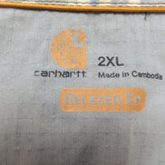 Chemise Carhartt Force 2XL Gris Rouge Carreaux Coton Nylon Manches Courtes