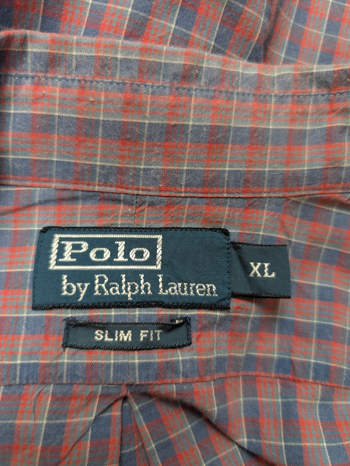 Chemise Polo Ralph Lauren Bleu blanc rouge à carreaux Taille XL - Excellent état