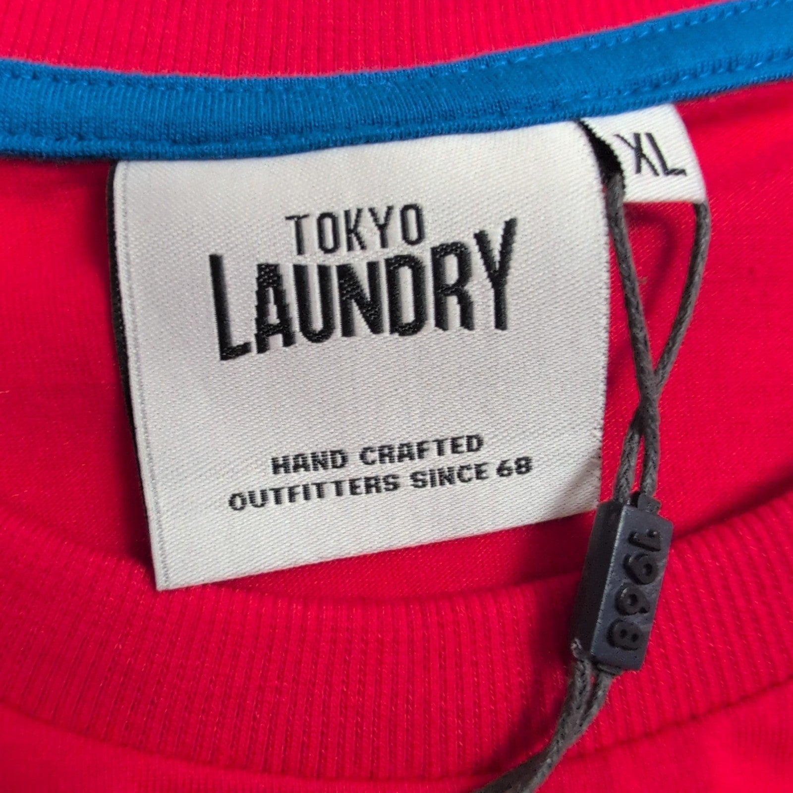 T-shirt Tokyo Laundry XL Rouge 100% Coton Logo Vintage Original Neuf