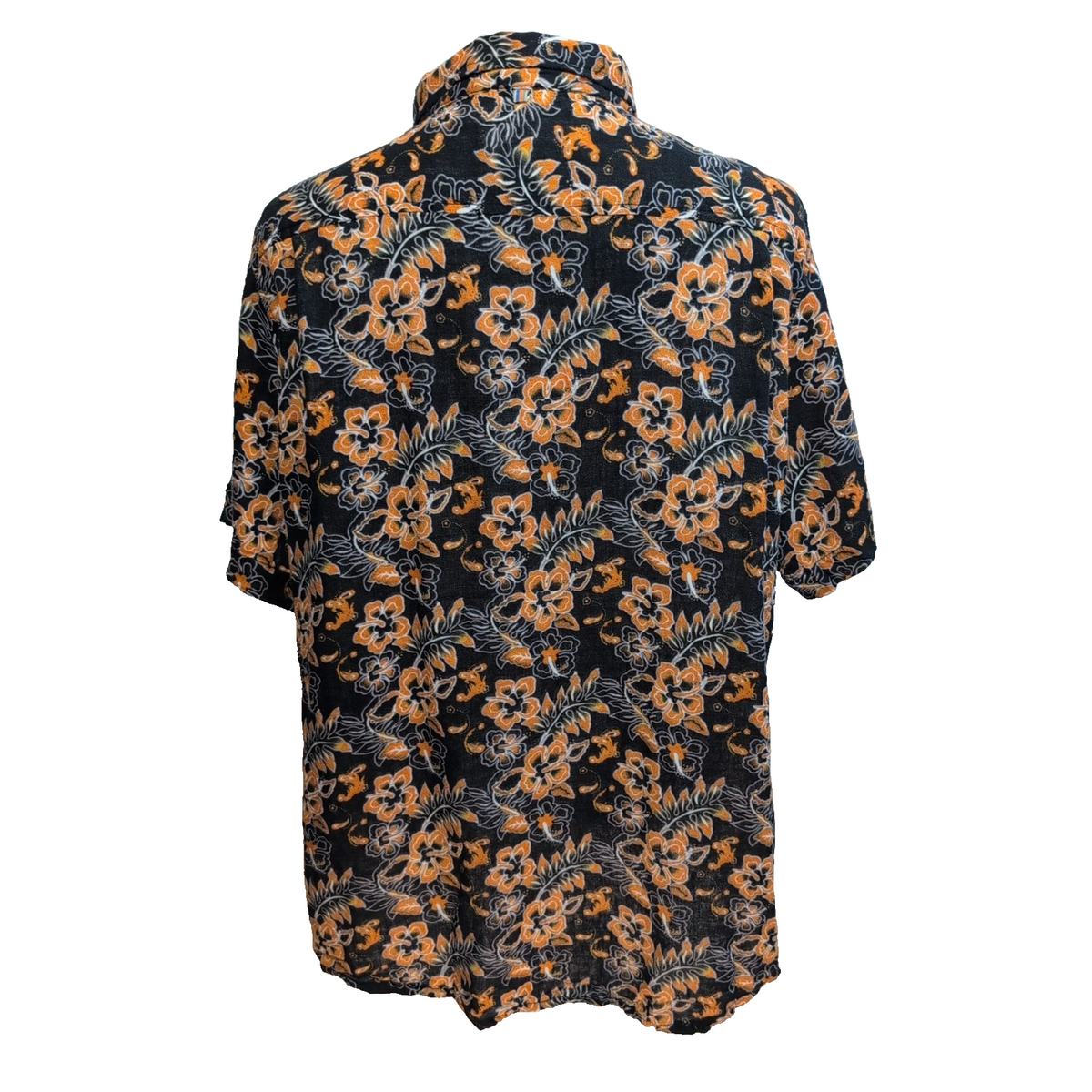 Chemise Hawaïenne Margaritaville XL XXL Noir Orange Coton USA