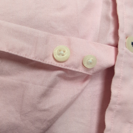 Chemise Nautica XXL Rose Pâle Uni Stretch Classic Fit Logo Brodé manches longues