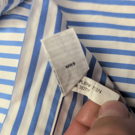 Chemise Ralph Lauren L Classic Fit Bleu Rayures Logo Rose Coton