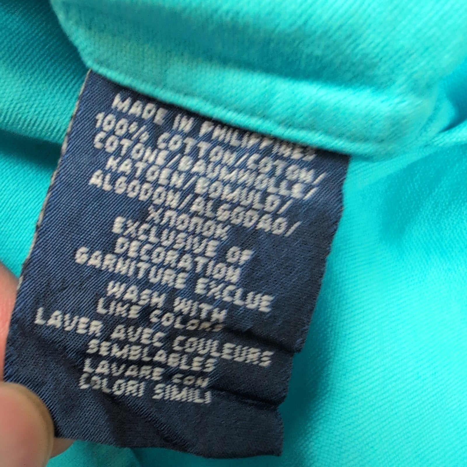 Chemise Ralph Lauren Femme Turquoise Slim Fit T6 XS Logo Ton sur Ton