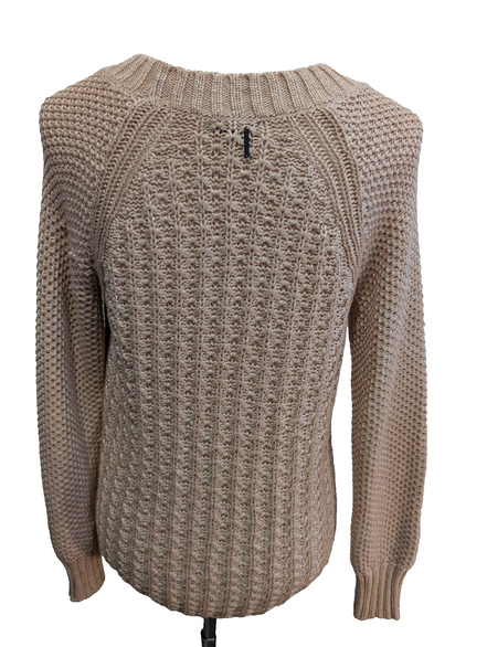 Pull Calvin Klein vintage rose saumon brillant satiné femme taille M