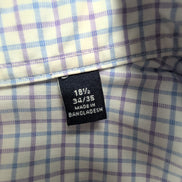 Chemise Chaps blanc bleu lila à carreaux taille XXXL #47e