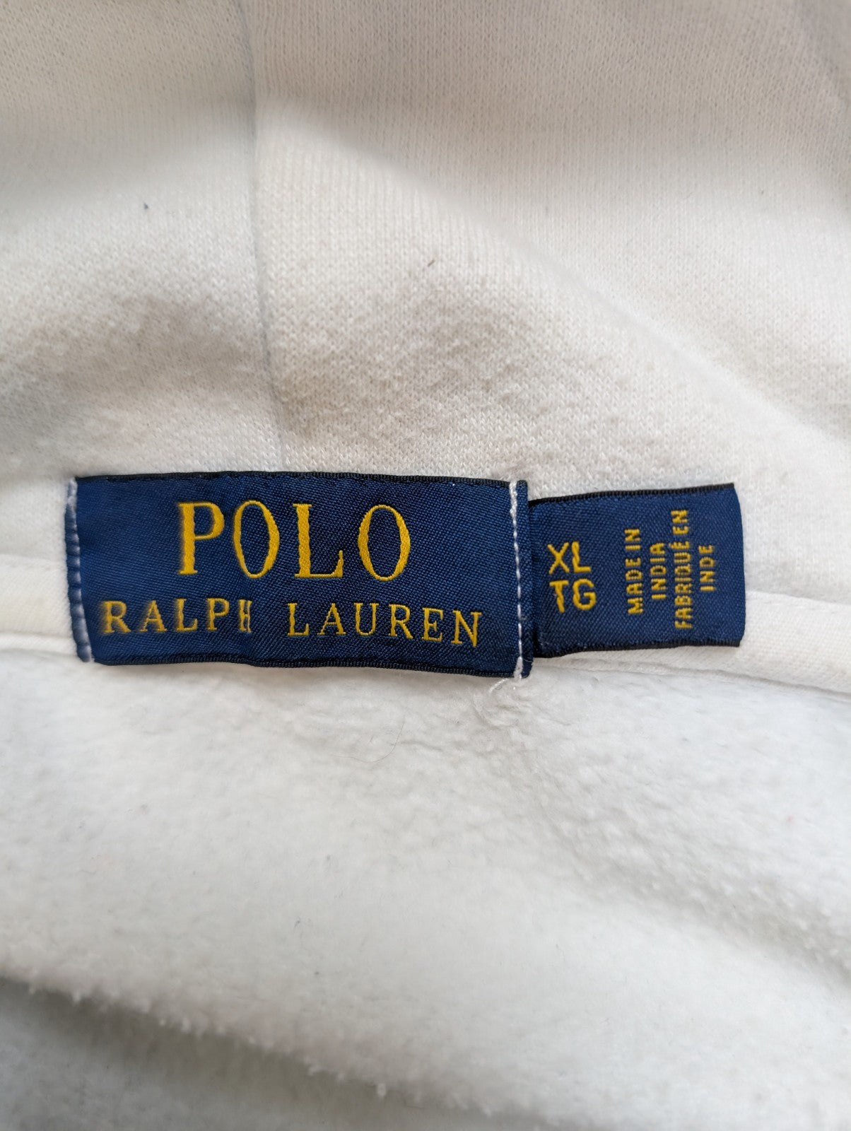 Polo Ralph Lauren Sweat à Capuche Coton XL Blanc Logo Marine hoodie